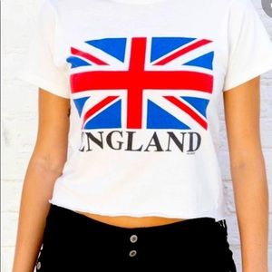Brandy Melville Chloe England crop top. Perfect condition. Smoke free home.